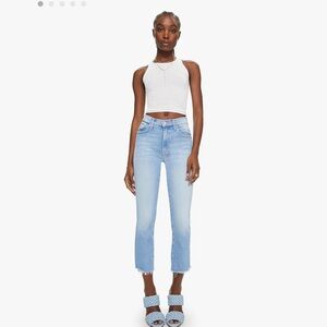 MOTHER Sky Blue Cropped Women's Jeans